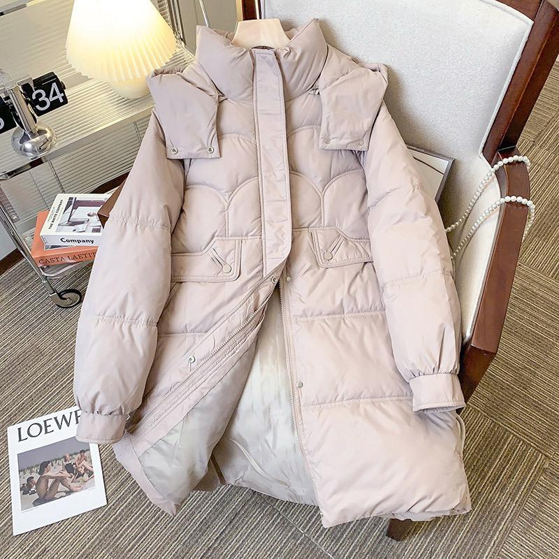 Down cotton-padded clothes for women, middle-aged mothers, medium and long cotton-padded clothes, thickened coats, women's cotton-padded jackets, ve