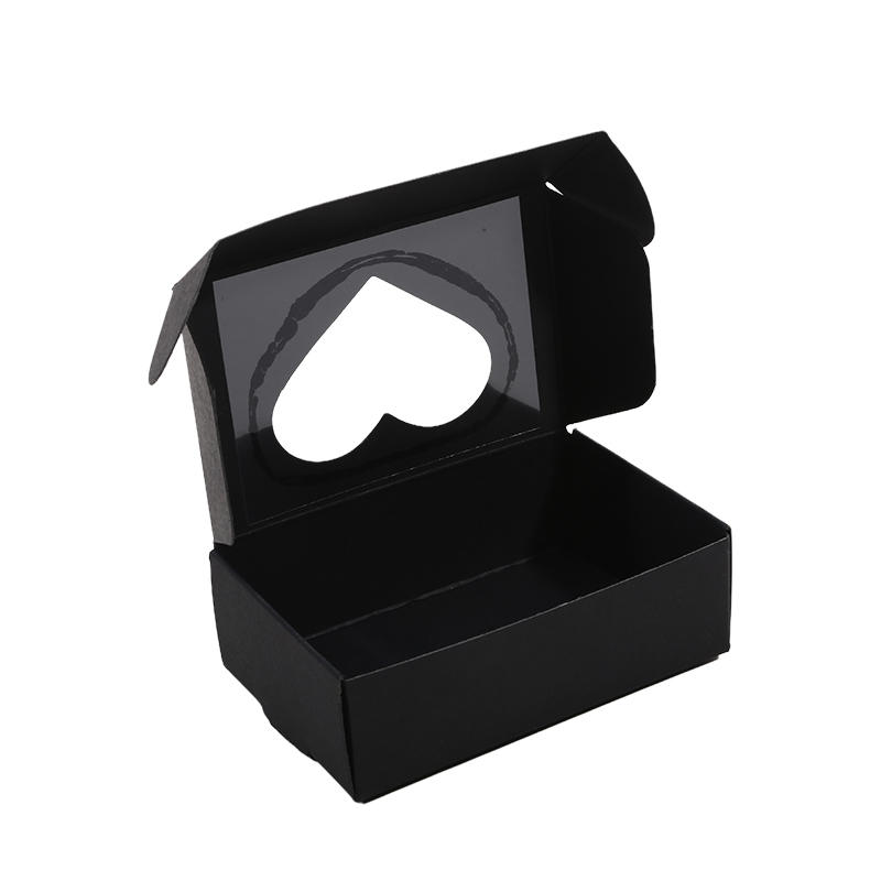 25PCS Kraft Paper Box With Clear Window Homemade Boxes Presents Packaging Boxes For Cookies Packaging Candy Box Birthday Gift