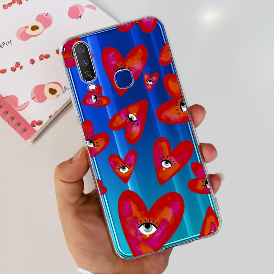 Чехол для телефона Vivo Y12 1904 1940 Модный с рисунком бабочки Мягкий силиконовый TPU чехол для Vivo Y17 Y15 Y12 1902 1901 Бампер