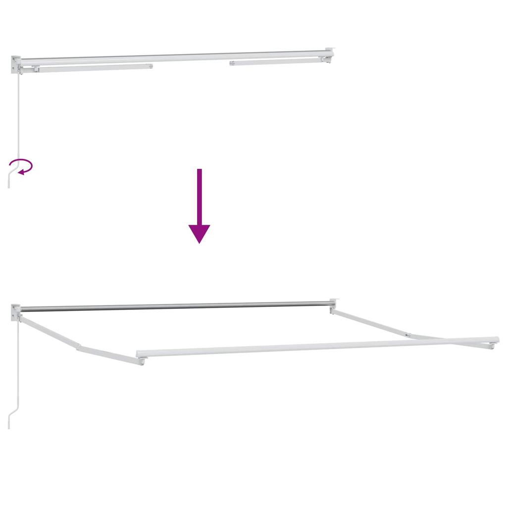 Retractable Awning Orange and Brown 300 x 250 cm