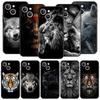 Black Cheetah Tiger Lion Animals Soft Phone Case For iPhone 11 12 13 15 14 Pro Max X XR XS 7 8 Plus SE 2020 Luxury Black Cover