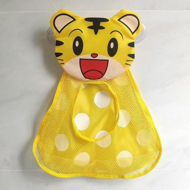 Baby Shower Toy Cute Duck Frog Net Toy Storage Bag Strong Suction Cup Baby Shower Game Bag Bathroom Organizer Water Toy