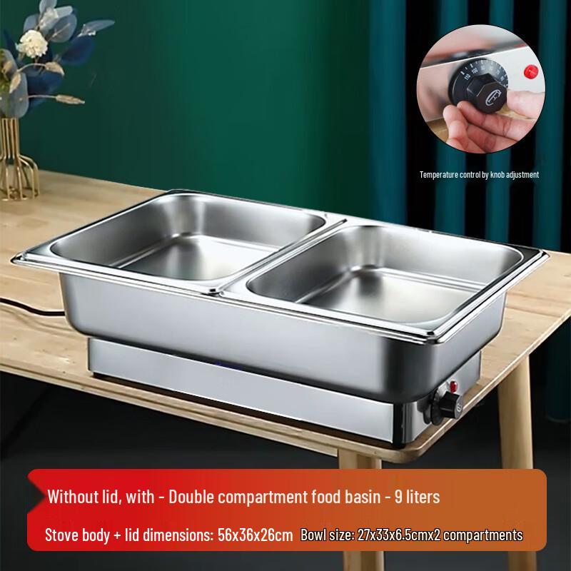 Zhi Shi Electric Heating Stainless Steel Chafing Dish with Flip Lid