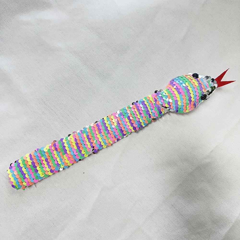 Браслет с пайетками и змеей, двусторонний, с хлопком, круг, игрушки, блестящий браслет для вечеринки по случаю рождения ребенка