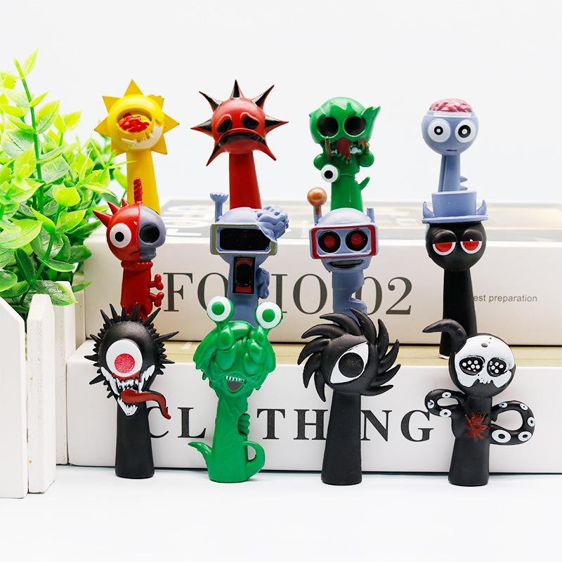 12 шт. Фигурка Sprunki Игровая фигурка Sprankey Juguetes Sprunky Фигурки Jouet ПВХ Набор фигурок Sprunki Игрушки Красивый дизайн