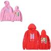 Bts Hoodie With Embroidered Graphic Cotton Fleece For Youth Casual Wear