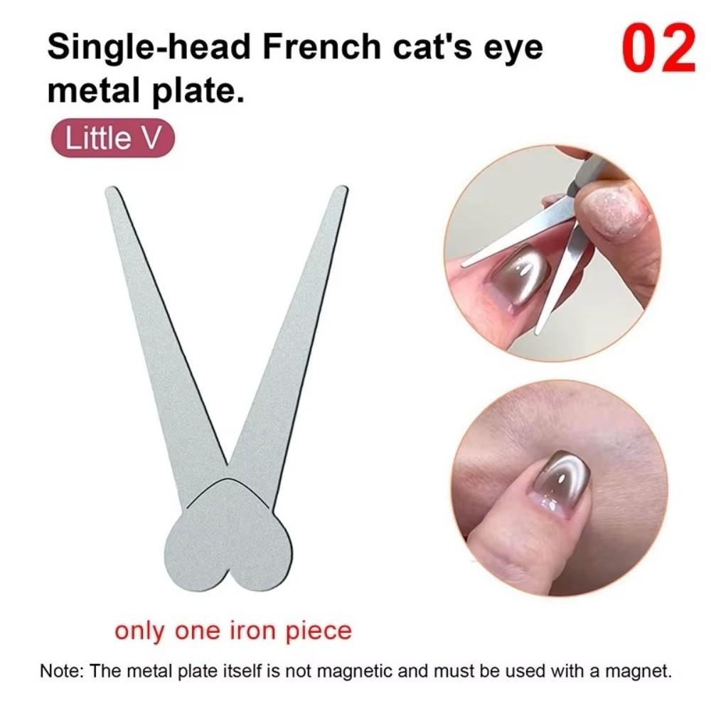 V-Shaped Design Nail Art Gel Polish Magnet French Cat's Eye Tool Manicure Accessories
