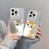 Забавный мультяшный чехол для телефона для пары любителей кошек для IPhone 13 12 Mini 14 15 16 11 Pro Max Plus Твердая лазерная крышка Парные Fundas
