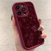 Роскошный бордовый чехол с цветочным принтом для iPhone 11 12 13 14 15 Pro 16 17 Pro Max Air X XS XR 7 8 Plus SE 2022 16E Мягкий силиконовый чехол