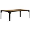 VidaXL Coffee Table Solid Raw Mango Wood and Steel 110 Cm