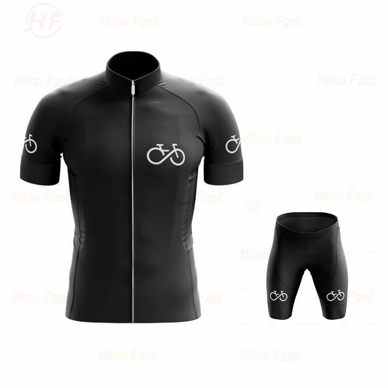 Mens Cycling Jersey Set Short Sleeve Quick Dry Breathable Bike Riding Apparel Sportswear