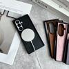 Для Samsung Galaxy Z Fold 7 6 5 4 3 Fold7 Fold6 Чехол для телефона Magsafe Пленочный Кожаный Шарнир Складной Беспроводная Зарядка Магнитная Крышка