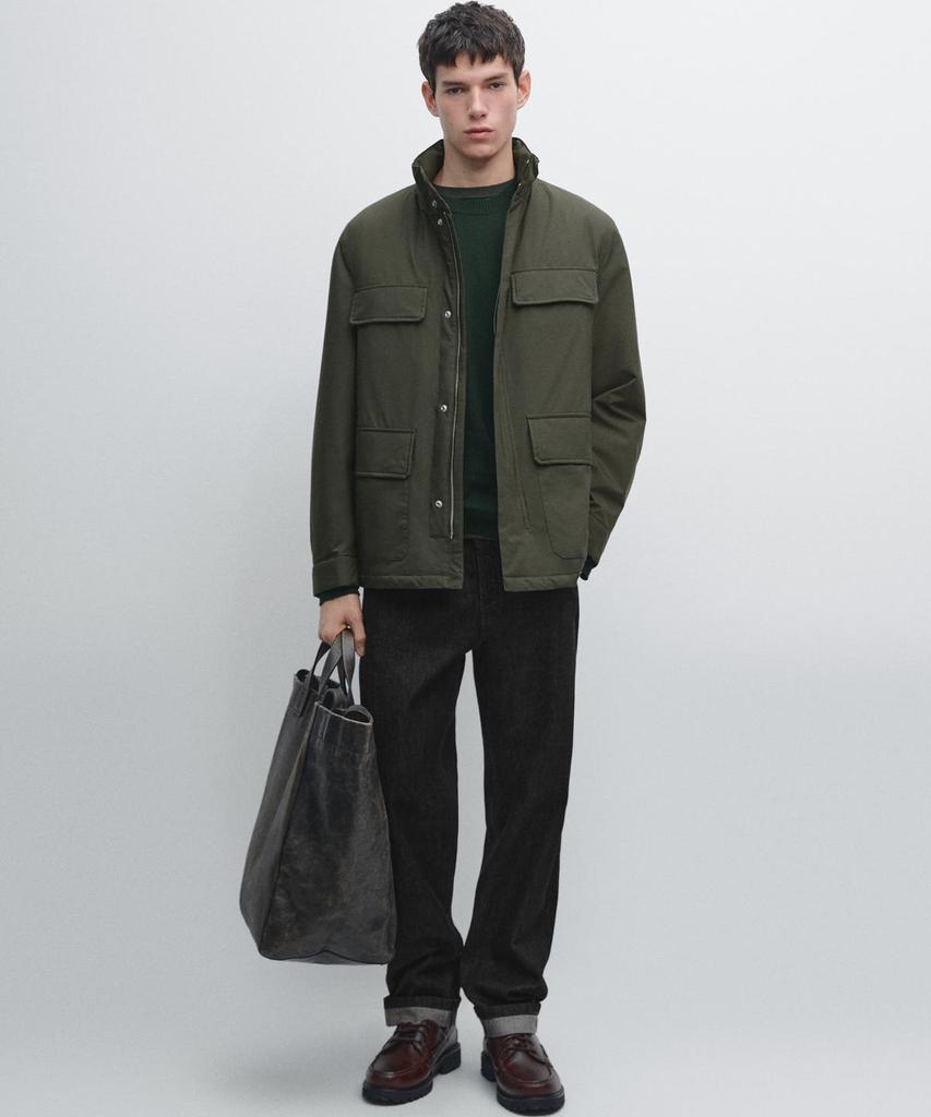 Massimo Dutti Водонепроницаемая стеганая куртка Детали карманов