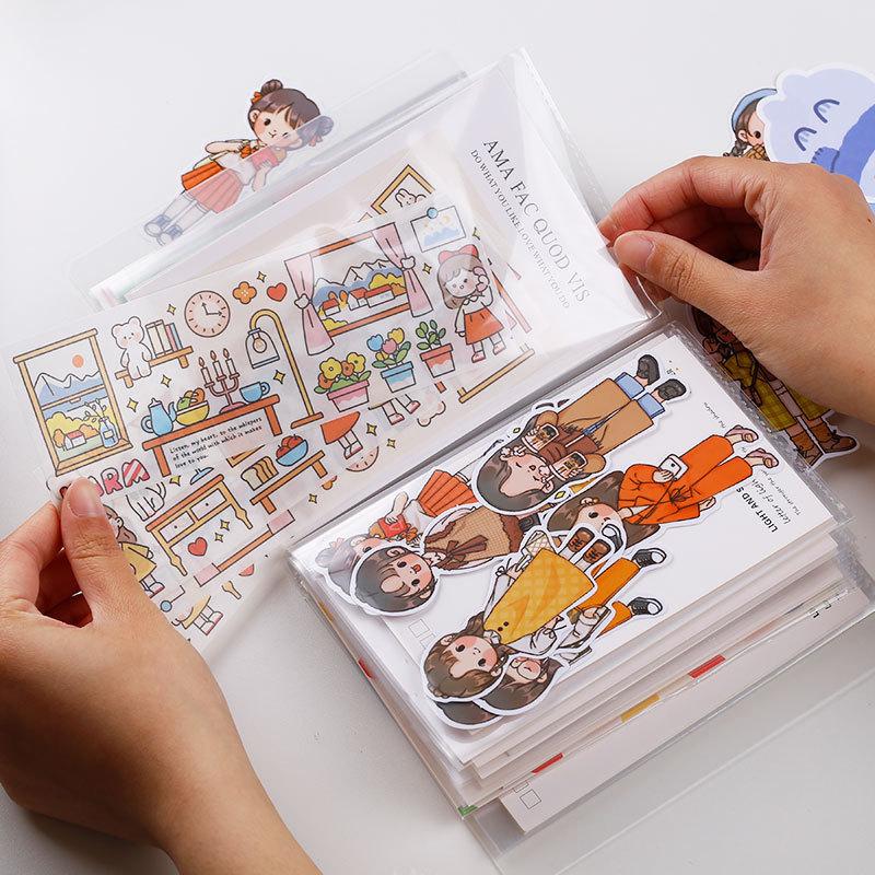 Pocket Style A6 Storage Booklet Large Capacity Stickers Cards Invoices Notes Bookmarks Photo Albums Picture Books Card Albums