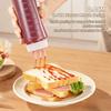 3-Hole Plastic Squeeze Sauce Bottle, Food Grade Condiment Dispenser with Measurement Markings for Ketchup, Salad Dressing, Cream, Kitchen Restaurant