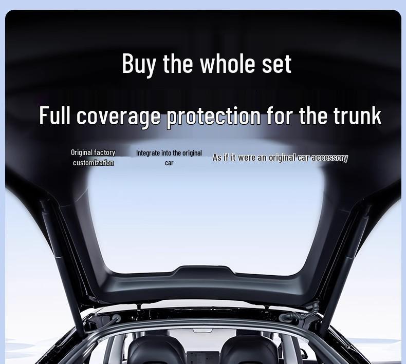 Защита багажника Tesla Model Y и защита порога задней двери из углеродного волокна