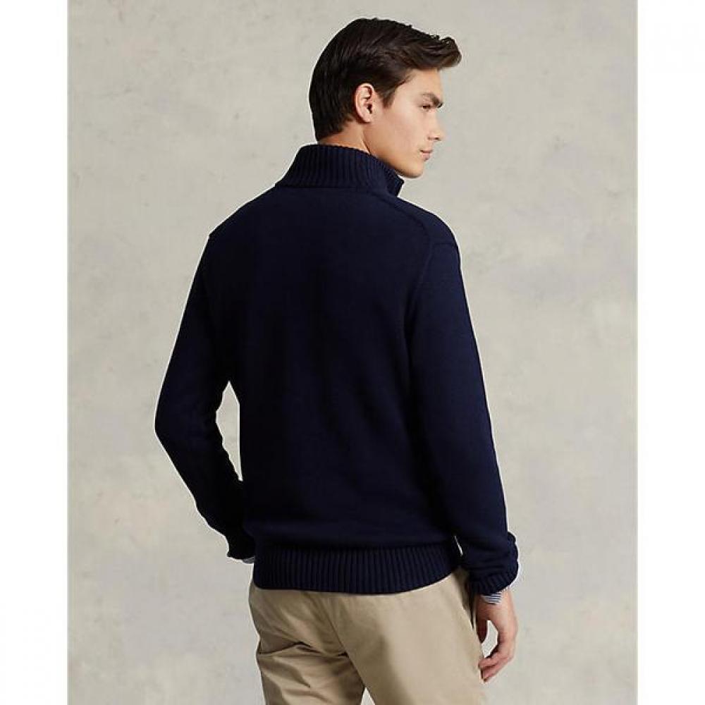 Polo Ralph Lauren Мужской хлопковый свитер с четвертью молнии mnpoSwe16821411400