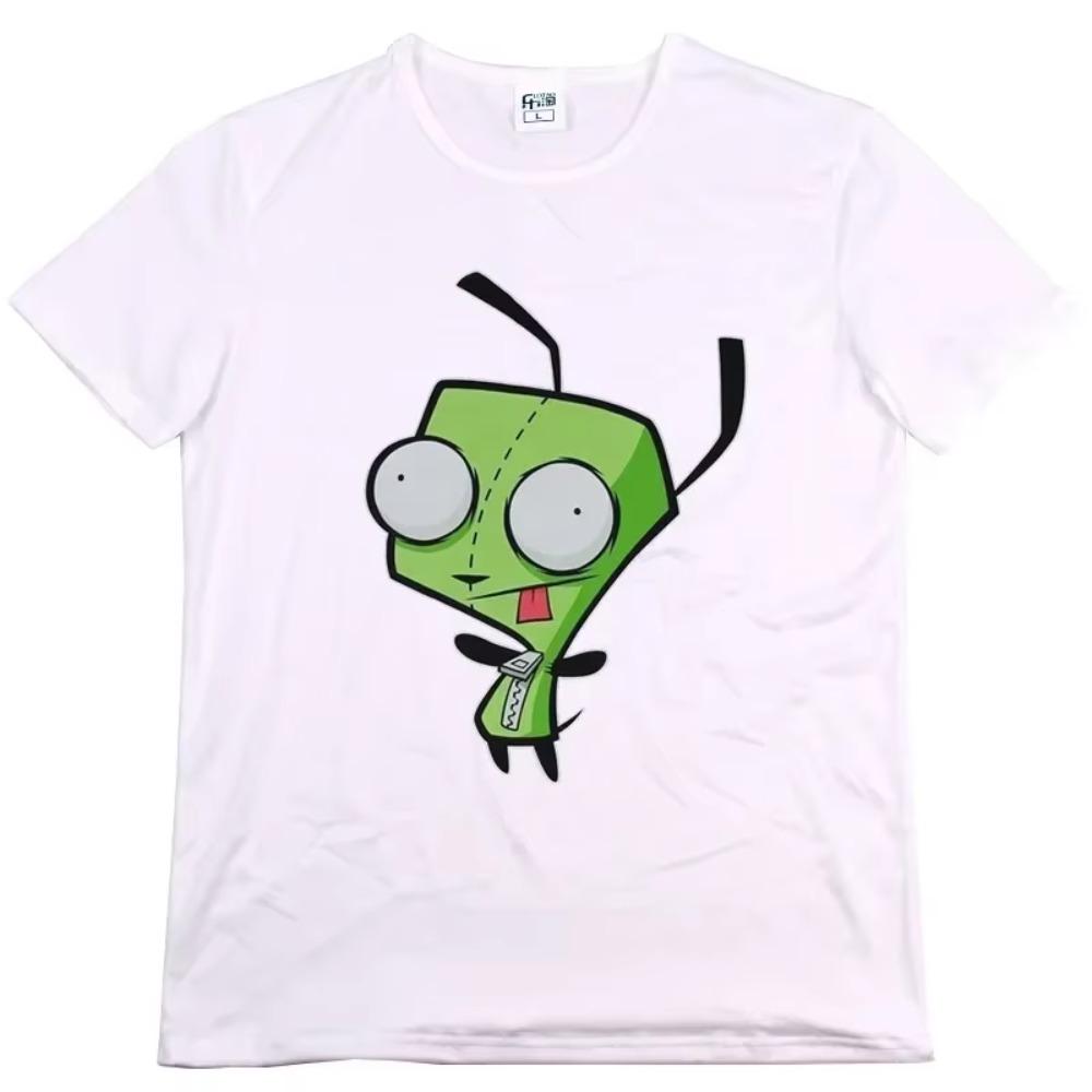 Кавайная футболка с графикой Invader Zim, счастливый Зим, готовый к обнимашкам, милая мультяшная футболка, мужская, женская, ретро футболка, футболка оверсайз