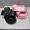 Fairy Style Bow Thick-soled Slippers Women's Outer Wear 2025 New Fashionable Versatile Soft Bottom Heightening One-word Sandals