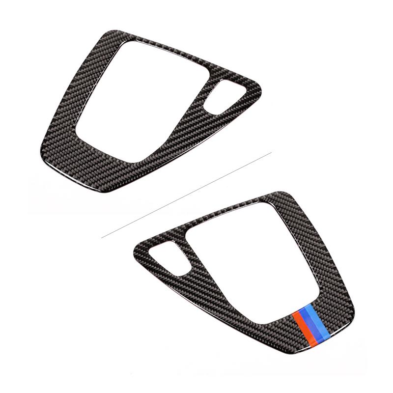 Car Carbon Fiber Gear Shift Control Panel Cover Trim For BMW 3 Series E90 E92 E93 2005 2006 2007 2008 2009 2010 2011