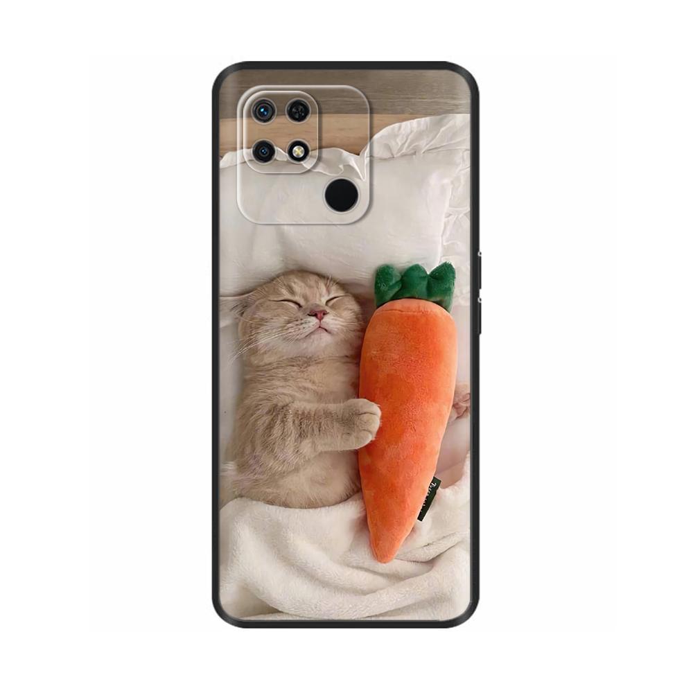 Чехол для Redmi 10C Милый мультяшный Мягкий Жидкий Силиконовый Корпус Телефона Для Xiaomi Redmi 10C Задняя Крышка redmi10C 10 C Чехлы Fundas