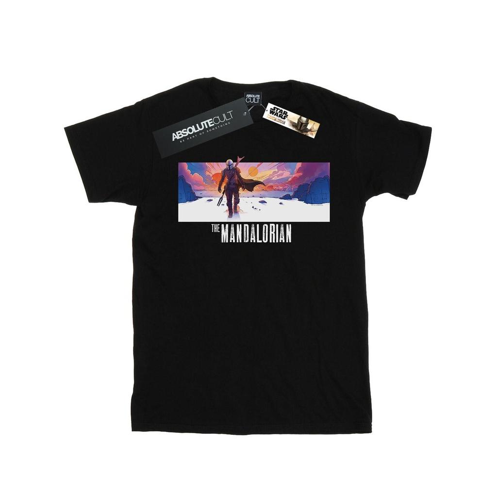 Star Wars Mens The Mandalorian Landscape T-Shirt
