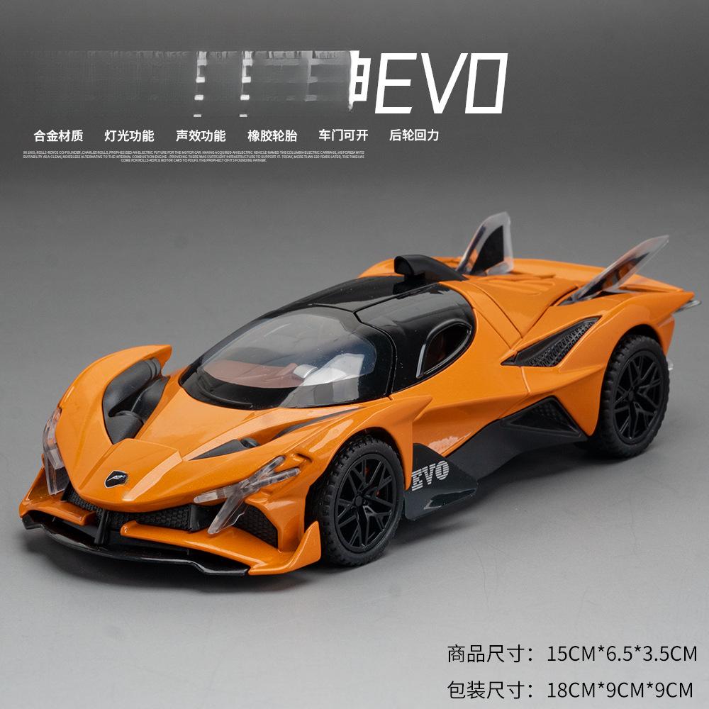 1:32 Apollo EVO Car Model Toy Metal Diecast Pull Back Super Cars Doors Opened Vehicle Models Best Gift