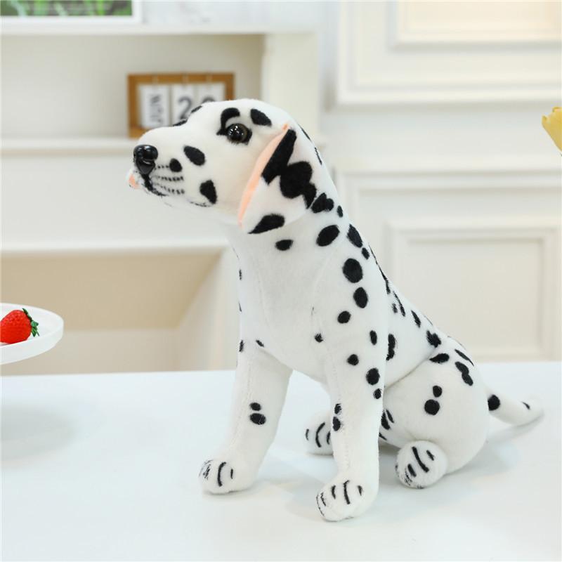 New Children's Simulation Dog Plush Toy Cute 3D Dalmatian Dog Doll Creative Doll Ornaments