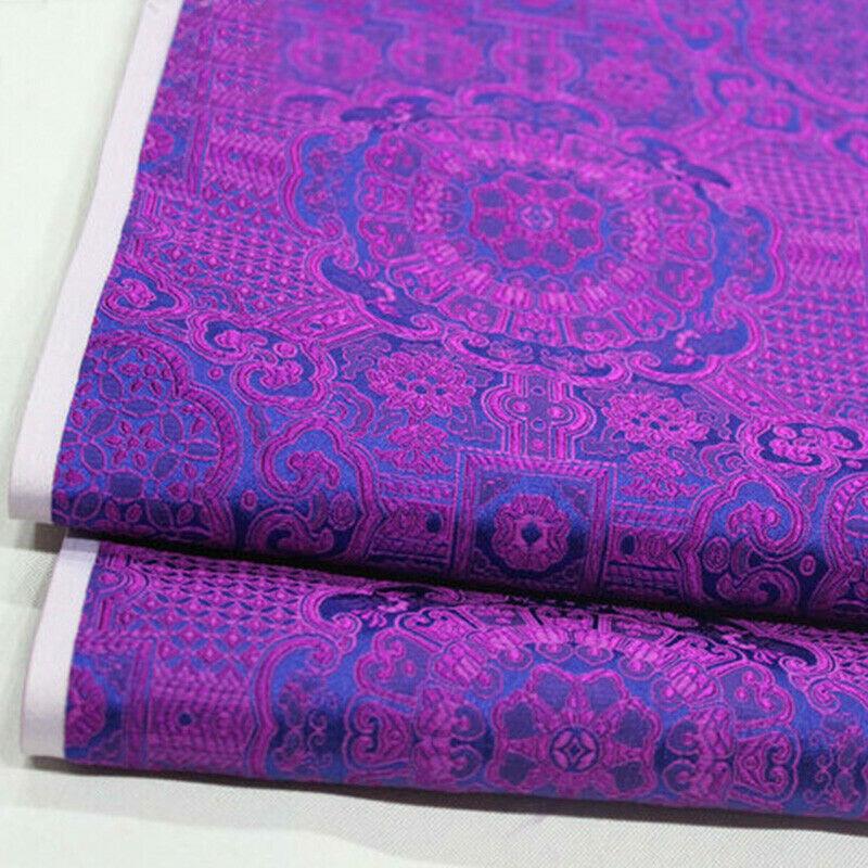 Атлас Шелк Брокат Жаккард Цветочная Ткань Винтажное Платье Костюм Ткань для Рукоделия Одежды Ципао Наволочки Ткань для Шитья DIY