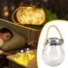 Solar Crack Light Outdoor Garden Light Glass Jar Light Light Creative Wishing Bottle  Hanging Hand Light
