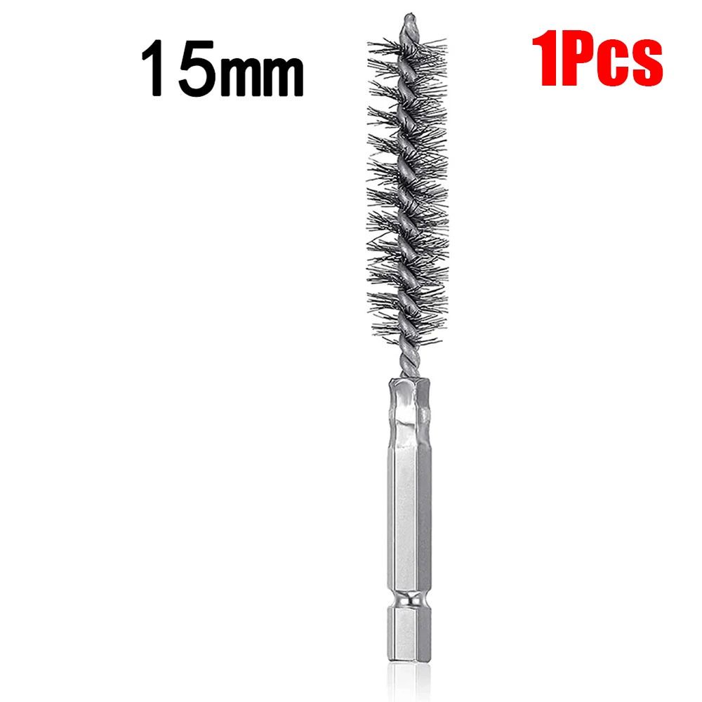 1/6 шт. со стальной щетиной и ручкой, щетка для чистки отверстий из нержавеющей стали для дрели, ударного шуруповерта