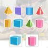 8 Pieces Folding Geometric Shapes School Supplies Educational Toys Solids for Kids,