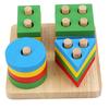 Baby Toys Montessori Wooden Geometric Sorting Board Blocks Kids Educational Toys Building Blocks Chi