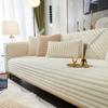 Super Soft Rabbit Plush Quilted Sofa Towel Winter Warm Thick Plush Couch Cover L-shaped Sectional Anti-slip Sofa Cover