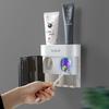 Wall-Mounted Automatic Toothpaste Dispenser & Toothbrush Holder Set