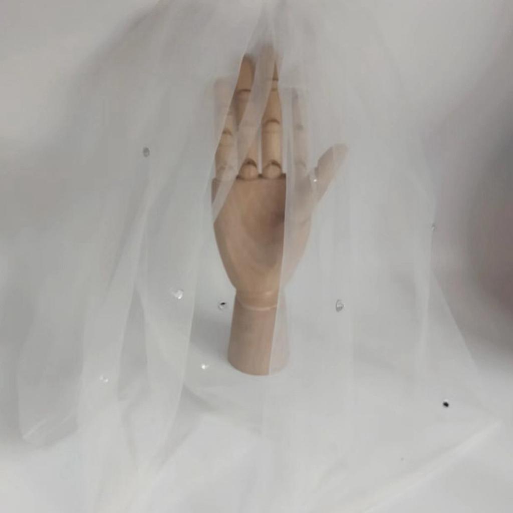 Bridal Veil Headpieces with Rhinestone/ Pearl Decor Wedding Bridal Veil Short Tulle Elegant Bride Wedding Party Veil