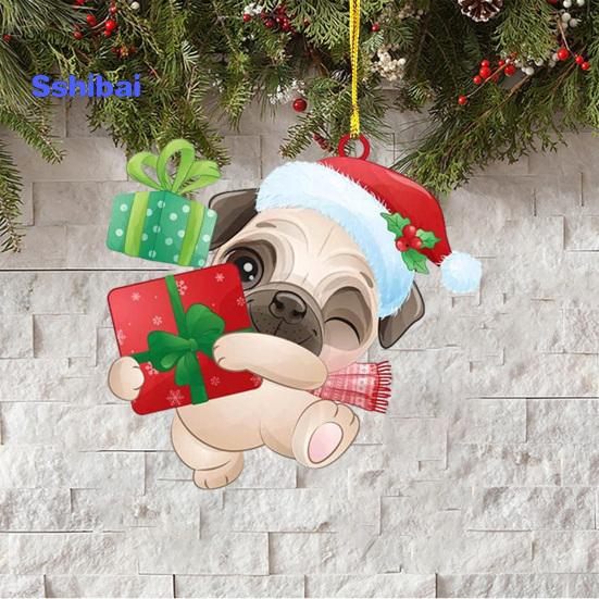 Рождественский кулон многоразовый изысканный креативный мопс в форме рождественской елки кулон для домашнего праздничного украшения