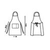 Кухонный фартук для приготовления пищи для мужчин и женщин, водонепроницаемый, для взрослых, модный кофейный комбинезон, фартук, кухонные принадлежности