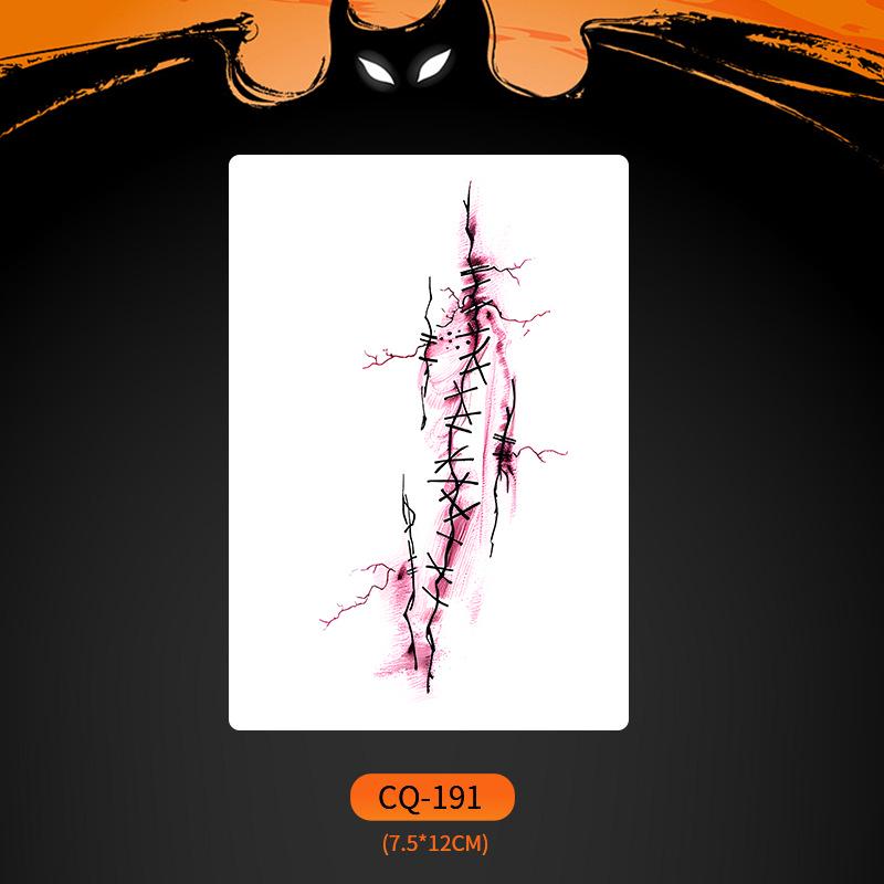 2024 Новые Хэллоуин Страшные Наклейки Татуировки Лица с Большим Ртом - Смешные, Водонепроницаемые, Цветной Вечерний Макияж