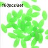 100 ШТ. Ночные Морской Зеленый Новые Стопоры Рыболовные Овальные Поплавки Бусины Светящиеся Шарики Светящийся Свет