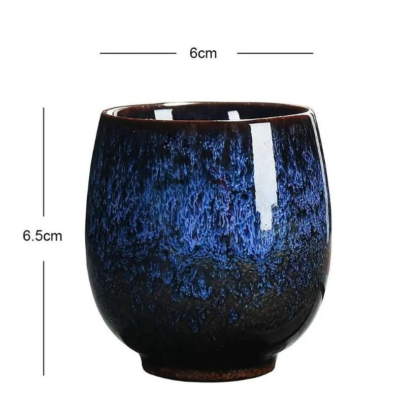 Japanese Raku Ceramic Tea Cup Kiln Fired Glaze For Coffee Sake Wine Tasting Tea Ceremony Zen Meditation Home Bar Use