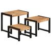 VidaXL Nesting Tables 3 Pcs Solid Wood
