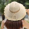 Cotton and Linen Foldable Hat for Women Summer Sun Shading and Sun Protection Hat Women's Large Eave Beach Cooling Hat Basin Hat