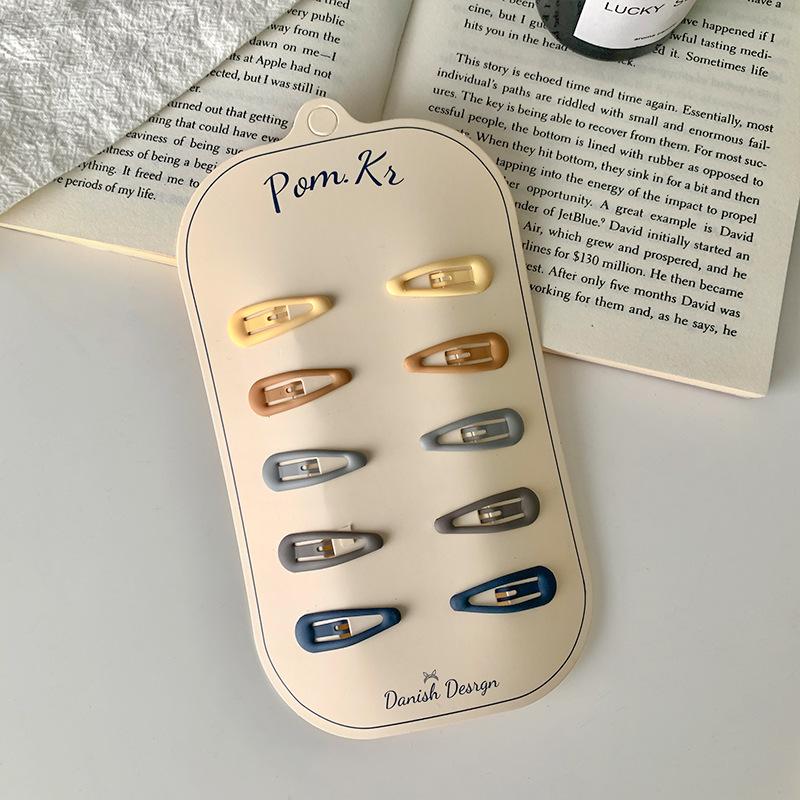 10 шт. новые корейские заколки для волос для девочек, цвет чая с молоком, заколки принцессы с челкой, боковой зажим, аксессуары для волос для маленьких девочек