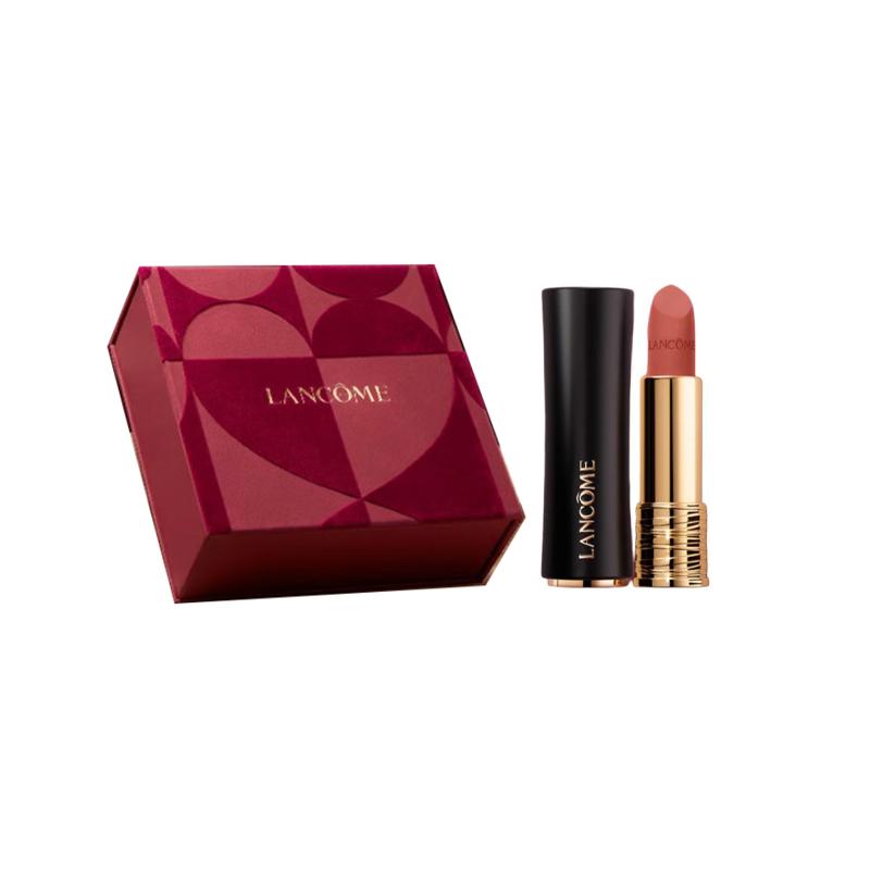 LANCÔME Помада Jingchun Black Gold Tube, Подарочная коробка ко Дню святого Валентина, Тонкий корпус, Матовая, Матовая, Разноцветная и легко наносится #160 Наслаждайтесь красным