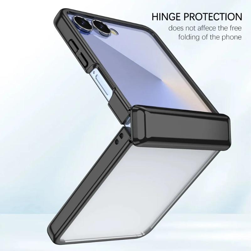 Гальванизированный чехол с полной защитой и шарниром для Samsung Galaxy Z Flip 7 6 5 Flip7 FE Flip6 Flip5 с защитной пленкой из закаленного стекла
