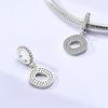 925 Silver Simple A-Z White Zircon 26 Letters Charms Beads Fit Bracelet Women Jewelry DIY Birthday Anniversary Gift