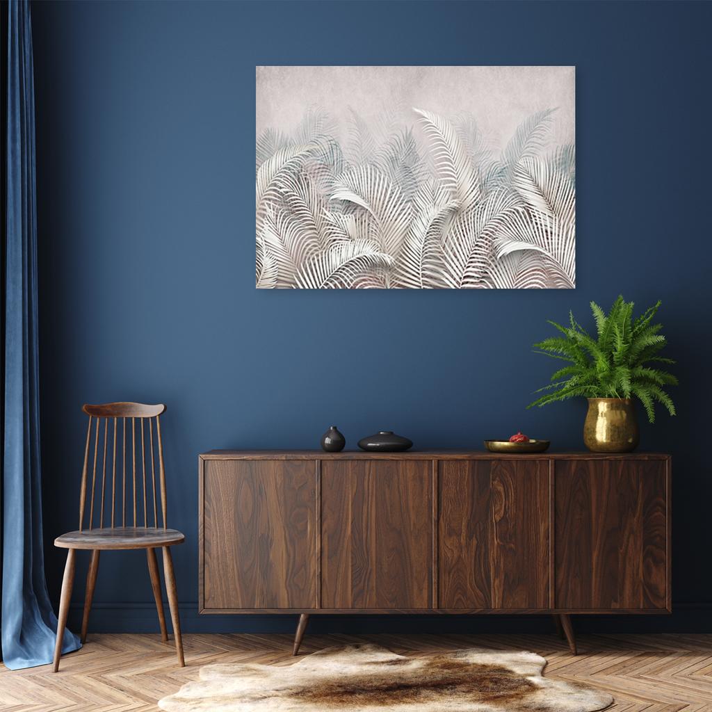 Canvas Print, Palm Leaves 3D