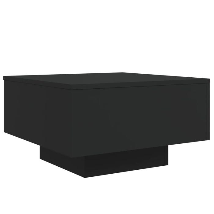 VidaXL Table basse noir 55x55x31 cm bois d'ingénierie 836568