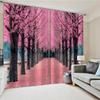 3D Printing Window Curtain for Living Room, Semi-Shading, Outdoor Decorative Tree, Home Texitle Decor